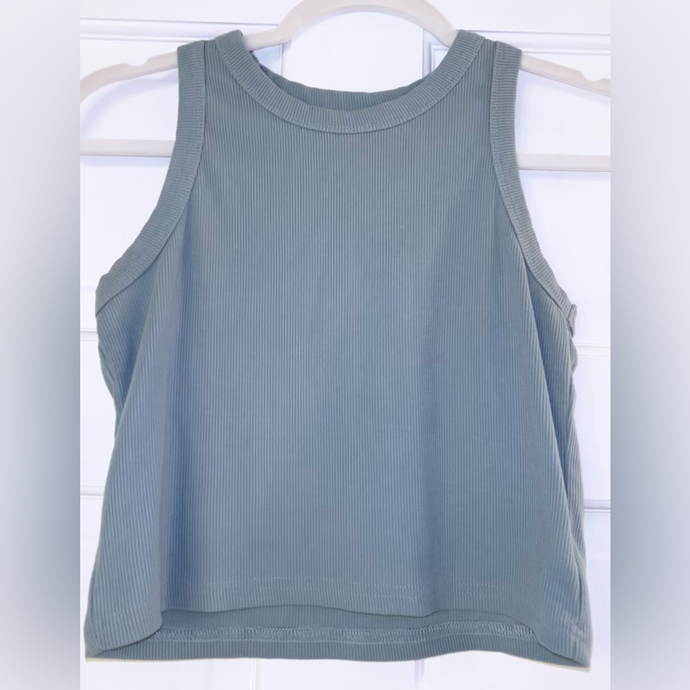 MISSACTIVER Women Basic Vest Crop Tank Top Casual Crew Neck Binding Crop Top